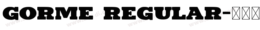 Gorme Regular字体转换